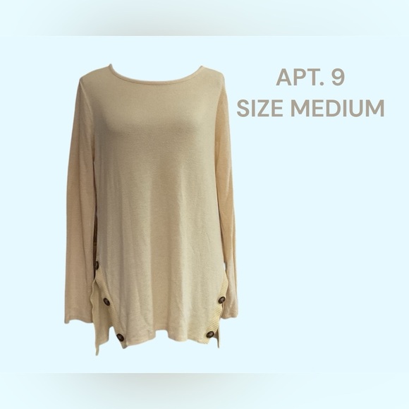 APT. 9 PULLOVER LIGHTWEIGHT SWEATER SIZE MEDIUM VERY GENTLY WORN - Picture 1 of 3